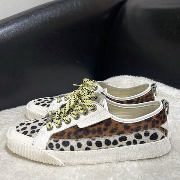 Jimmy Choo Impala Animal Print Low-Top Sneakers - Picture 4 of 11